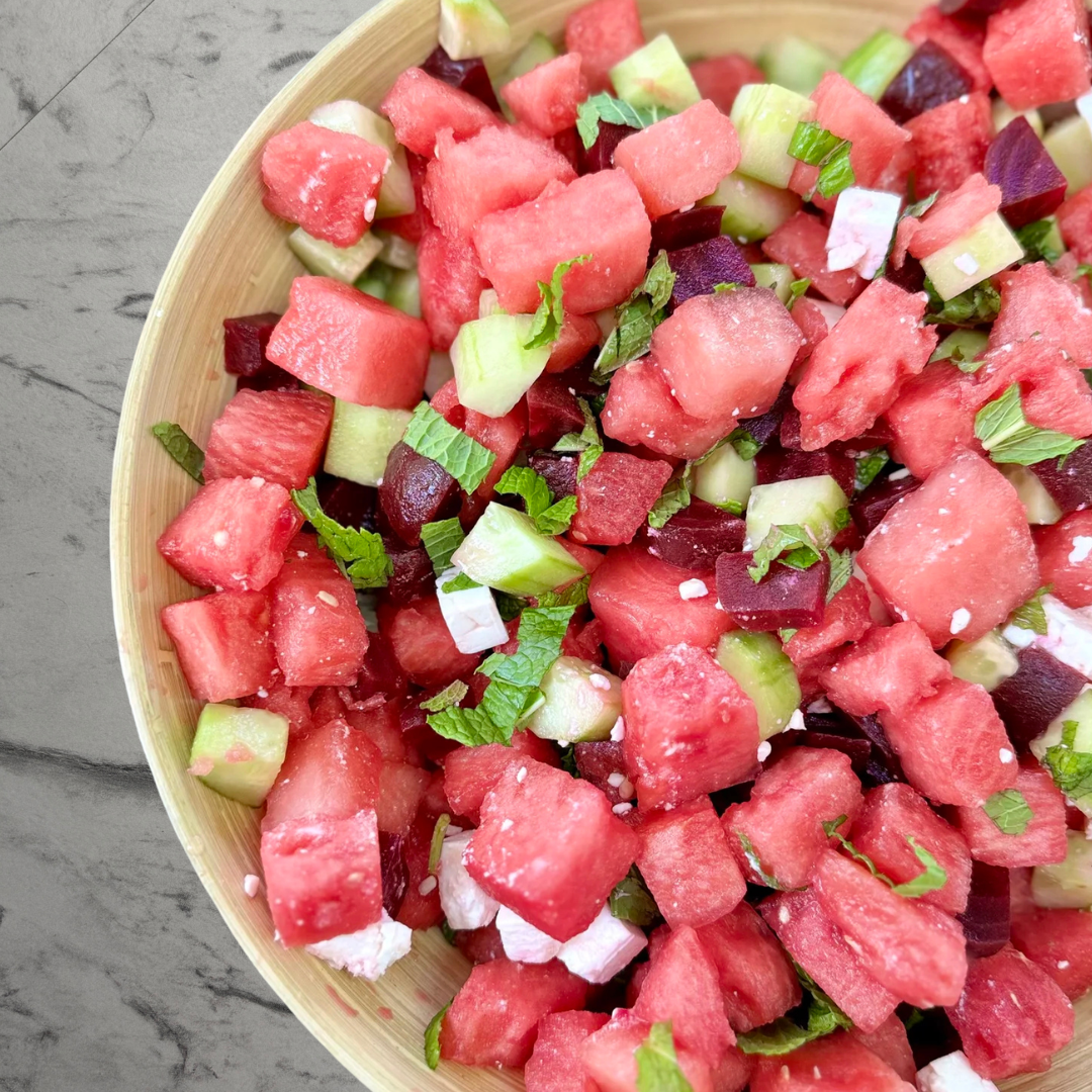 Arbuusisalat peedi-fetaga